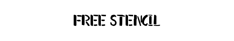 Free Stencil font preview
