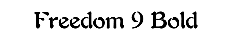Freedom 9 Bold font preview