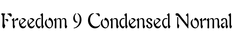Freedom 9 Condensed Normal font preview
