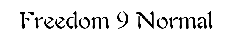 Freedom 9 Normal font preview