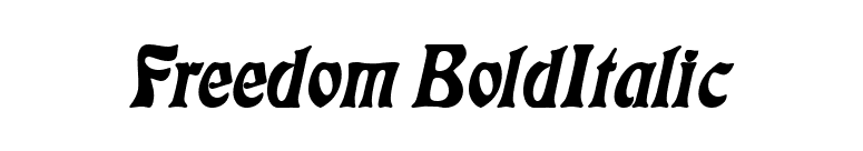 Freedom BoldItalic font preview