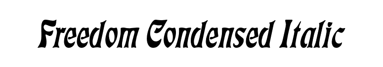 Freedom Condensed Italic font preview
