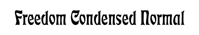Freedom Condensed Normal font preview