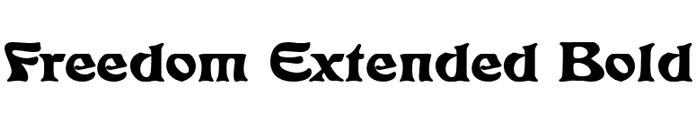 Freedom Extended Bold font preview