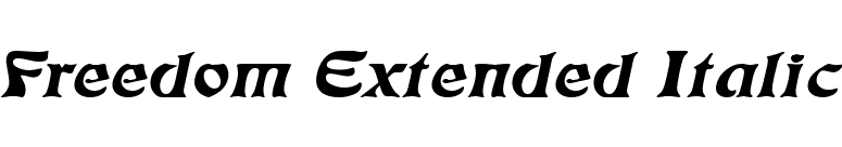 Freedom Extended Italic font preview
