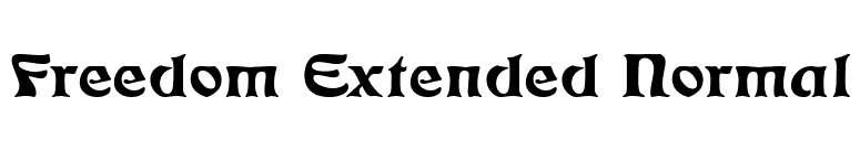 Freedom Extended Normal font preview