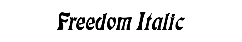 Freedom Italic font preview