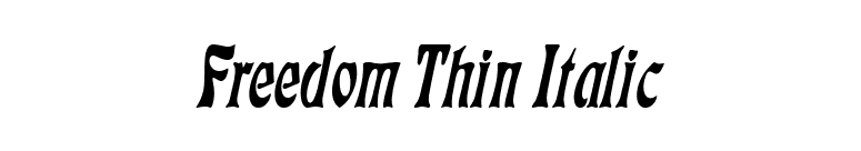 Freedom Thin Italic font preview