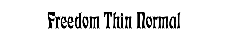 Freedom Thin Normal font preview