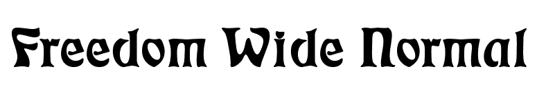 Freedom Wide Normal font preview