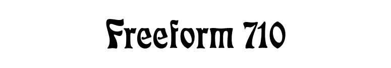 Freeform 710 font preview