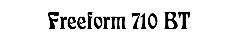 Freeform 710 BT font preview