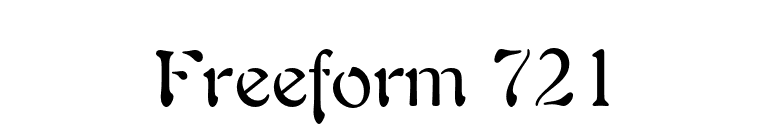 Freeform 721 font preview