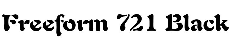 Freeform 721 Black font preview