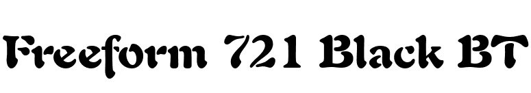 Freeform 721 Black BT font preview