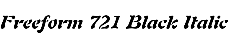 Freeform 721 Black Italic font preview