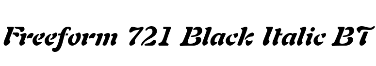 Freeform 721 Black Italic BT font preview