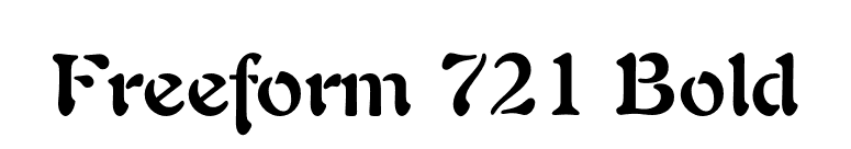 Freeform 721 Bold font preview