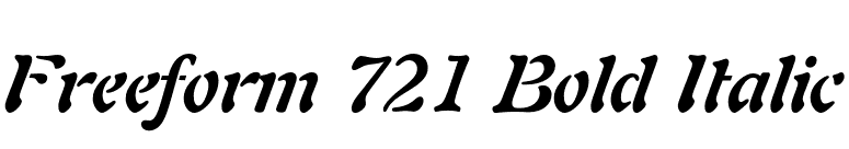 Freeform 721 Bold Italic font preview