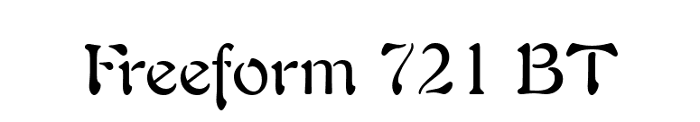 Freeform 721 BT font preview