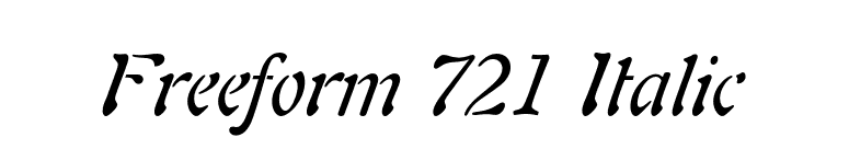 Freeform 721 Italic font preview