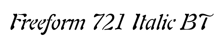 Freeform 721 Italic BT font preview