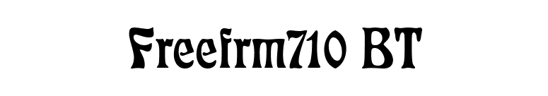 Freefrm710 BT font preview