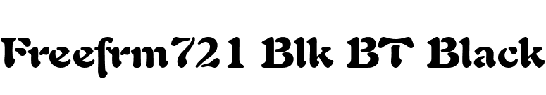 Freefrm721 Blk BT Black font preview