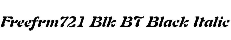 Freefrm721 Blk BT Black Italic font preview