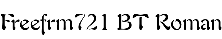 Freefrm721 BT Roman font preview