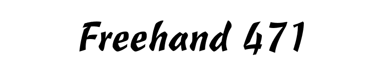 Freehand 471 font preview