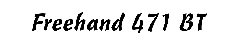 Freehand 471 BT font preview