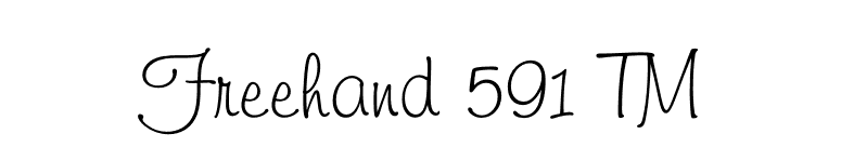 Freehand 591 TM font preview