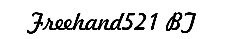 Freehand521 BT font preview