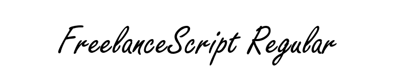 FreelanceScript Regular font preview