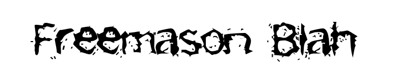 Freemason Blah font preview