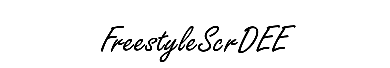 FreestyleScrDEE font preview