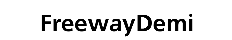 FreewayDemi font preview