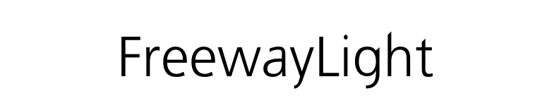 FreewayLight font preview