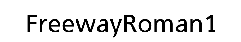 FreewayRoman1 font preview
