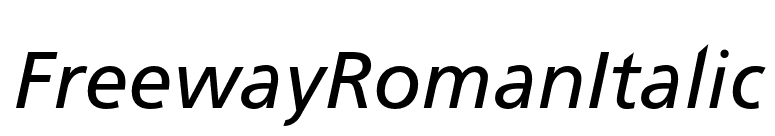 FreewayRomanItalic font preview