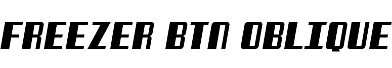 Freezer BTN Oblique font preview