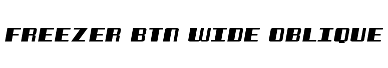 Freezer BTN Wide Oblique font preview