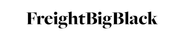 FreightBigBlack font preview