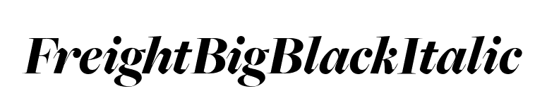 FreightBigBlackItalic font preview