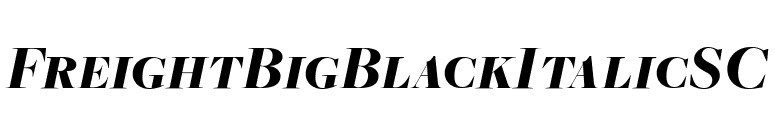 FreightBigBlackItalicSC font preview