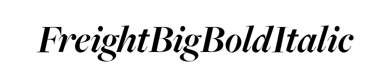 FreightBigBoldItalic font preview