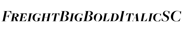 FreightBigBoldItalicSC font preview