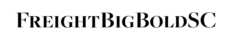 FreightBigBoldSC font preview