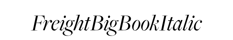 FreightBigBookItalic font preview